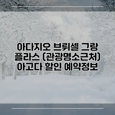 아다지오 브뤼셀 그랑 플라스 (관광명소근처) 아고다 할인 예약정보
