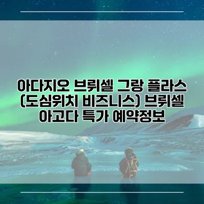아다지오 브뤼셀 그랑 플라스 (도심위치 비즈니스) 브뤼셀 아고다 특가 예약정보
