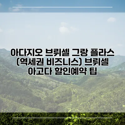 아다지오 브뤼셀 그랑 플라스 (역세권 비즈니스) 브뤼셀 아고다 할인예약 팁
