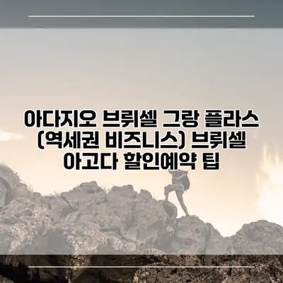 아다지오 브뤼셀 그랑 플라스 (역세권 비즈니스) 브뤼셀 아고다 할인예약 팁