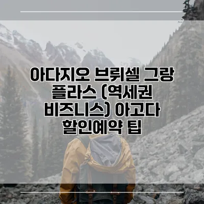 아다지오 브뤼셀 그랑 플라스 (역세권 비즈니스) 아고다 할인예약 팁