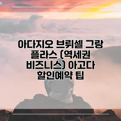 아다지오 브뤼셀 그랑 플라스 (역세권 비즈니스) 아고다 할인예약 팁