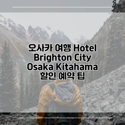 오사카 여행 Hotel Brighton City Osaka Kitahama 할인 예약 팁