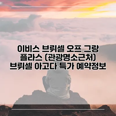 이비스 브뤼셀 오프 그랑 플라스 (관광명소근처) 브뤼셀 아고다 특가 예약정보