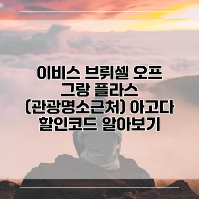 이비스 브뤼셀 오프 그랑 플라스 (관광명소근처) 아고다 할인코드 알아보기
