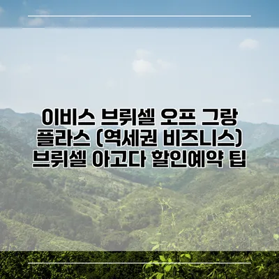 이비스 브뤼셀 오프 그랑 플라스 (역세권 비즈니스) 브뤼셀 아고다 할인예약 팁