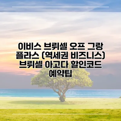이비스 브뤼셀 오프 그랑 플라스 (역세권 비즈니스) 브뤼셀 아고다 할인코드 예약팁