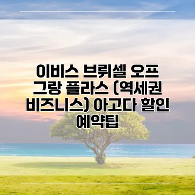 이비스 브뤼셀 오프 그랑 플라스 (역세권 비즈니스) 아고다 할인 예약팁