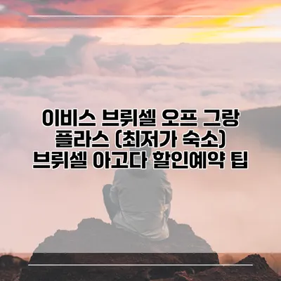 이비스 브뤼셀 오프 그랑 플라스 (최저가 숙소) 브뤼셀 아고다 할인예약 팁