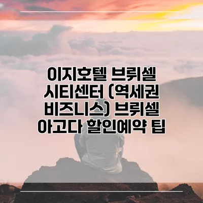 이지호텔 브뤼셀 시티센터 (역세권 비즈니스) 브뤼셀 아고다 할인예약 팁