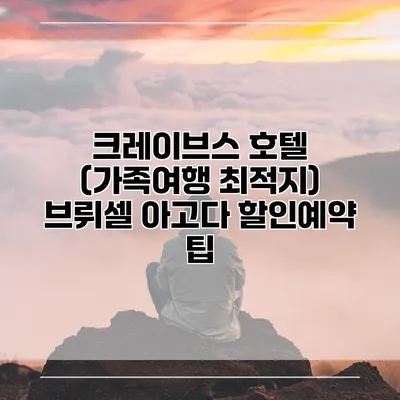 크레이브스 호텔 (가족여행 최적지) 브뤼셀 아고다 할인예약 팁