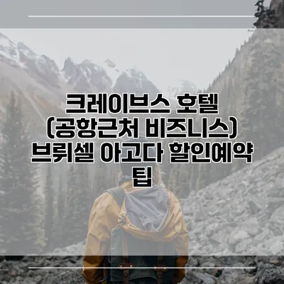 크레이브스 호텔 (공항근처 비즈니스) 브뤼셀 아고다 할인예약 팁