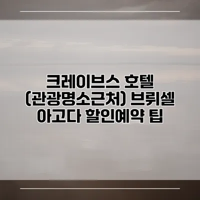 크레이브스 호텔 (관광명소근처) 브뤼셀 아고다 할인예약 팁