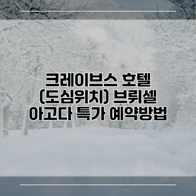 크레이브스 호텔 (도심위치) 브뤼셀 아고다 특가 예약방법