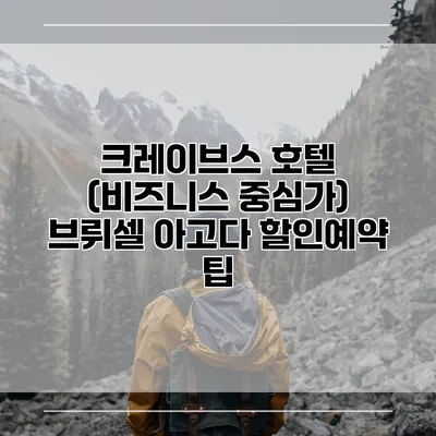 크레이브스 호텔 (비즈니스 중심가) 브뤼셀 아고다 할인예약 팁