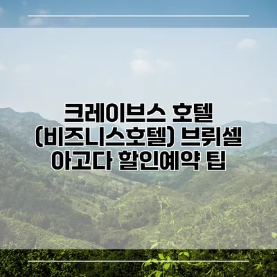 크레이브스 호텔 (비즈니스호텔) 브뤼셀 아고다 할인예약 팁