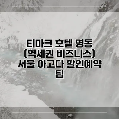 티마크 호텔 명동 (역세권 비즈니스) 서울 아고다 할인예약 팁