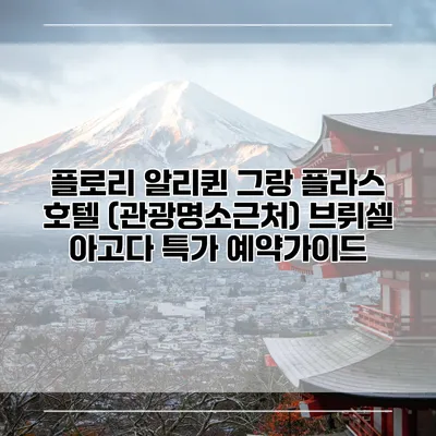 플로리 알리퀸 그랑 플라스 호텔 (관광명소근처) 브뤼셀 아고다 특가 예약가이드
