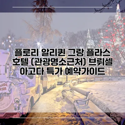 플로리 알리퀸 그랑 플라스 호텔 (관광명소근처) 브뤼셀 아고다 특가 예약가이드