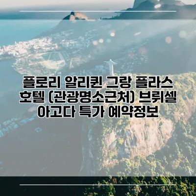 플로리 알리퀸 그랑 플라스 호텔 (관광명소근처) 브뤼셀 아고다 특가 예약정보
