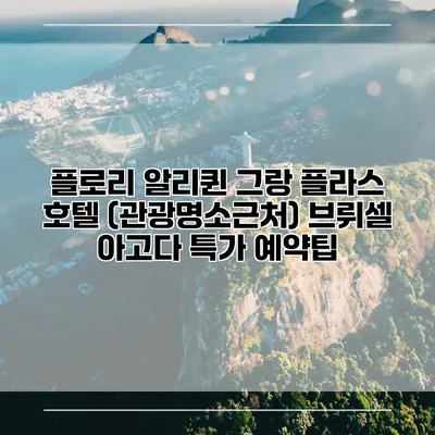 플로리 알리퀸 그랑 플라스 호텔 (관광명소근처) 브뤼셀 아고다 특가 예약팁