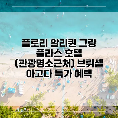 플로리 알리퀸 그랑 플라스 호텔 (관광명소근처) 브뤼셀 아고다 특가 혜택