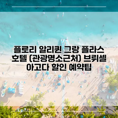 플로리 알리퀸 그랑 플라스 호텔 (관광명소근처) 브뤼셀 아고다 할인 예약팁