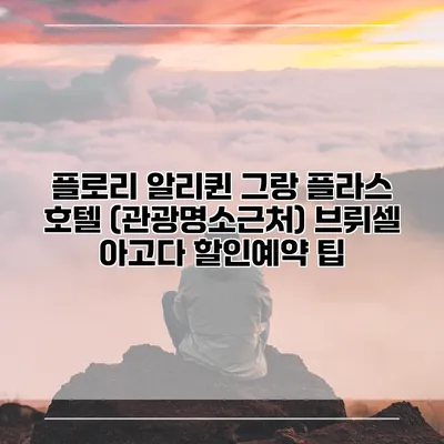 플로리 알리퀸 그랑 플라스 호텔 (관광명소근처) 브뤼셀 아고다 할인예약 팁