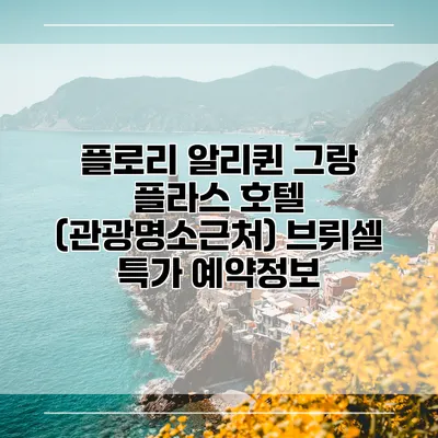 플로리 알리퀸 그랑 플라스 호텔 (관광명소근처) 브뤼셀 특가 예약정보