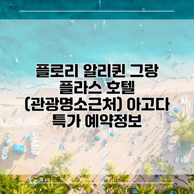 플로리 알리퀸 그랑 플라스 호텔 (관광명소근처) 아고다 특가 예약정보
