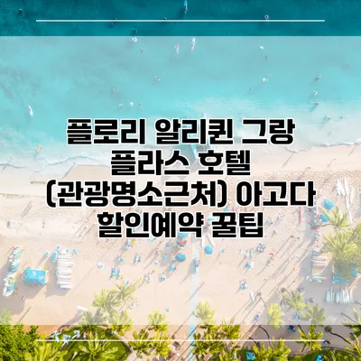 플로리 알리퀸 그랑 플라스 호텔 (관광명소근처) 아고다 할인예약 꿀팁