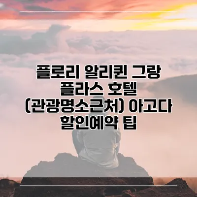 플로리 알리퀸 그랑 플라스 호텔 (관광명소근처) 아고다 할인예약 팁