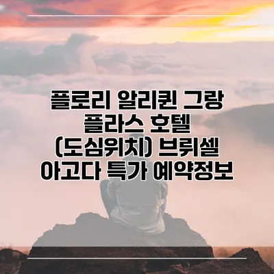 플로리 알리퀸 그랑 플라스 호텔 (도심위치) 브뤼셀 아고다 특가 예약정보