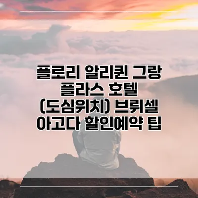 플로리 알리퀸 그랑 플라스 호텔 (도심위치) 브뤼셀 아고다 할인예약 팁