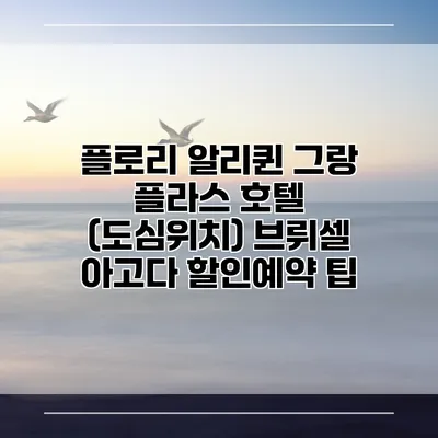 플로리 알리퀸 그랑 플라스 호텔 (도심위치) 브뤼셀 아고다 할인예약 팁