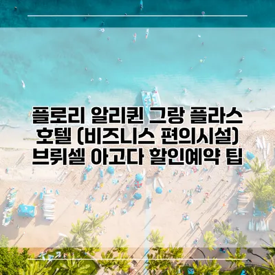 플로리 알리퀸 그랑 플라스 호텔 (비즈니스 편의시설) 브뤼셀 아고다 할인예약 팁