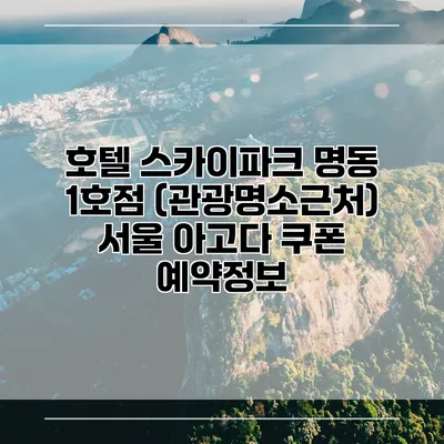 호텔 스카이파크 명동 1호점 (관광명소근처) 서울 아고다 쿠폰 예약정보