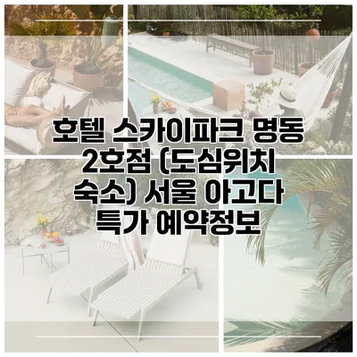 호텔 스카이파크 명동 2호점 (도심위치 숙소) 서울 아고다 특가 예약정보