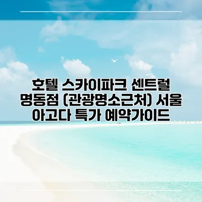 호텔 스카이파크 센트럴 명동점 (관광명소근처) 서울 아고다 특가 예약가이드