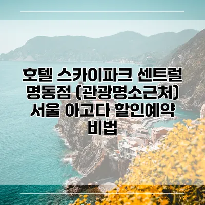 호텔 스카이파크 센트럴 명동점 (관광명소근처) 서울 아고다 할인예약 비법