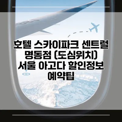 호텔 스카이파크 센트럴 명동점 (도심위치) 서울 아고다 할인정보 예약팁