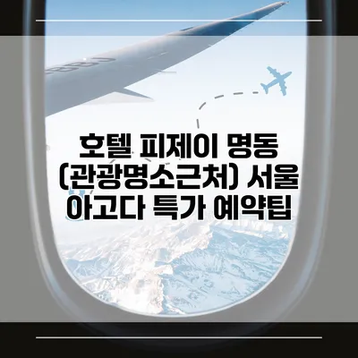 호텔 피제이 명동 (관광명소근처) 서울 아고다 특가 예약팁