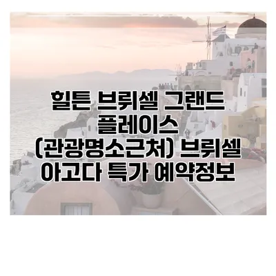 힐튼 브뤼셀 그랜드 플레이스 (관광명소근처) 브뤼셀 아고다 특가 예약정보