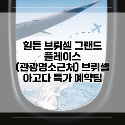 힐튼 브뤼셀 그랜드 플레이스 (관광명소근처) 브뤼셀 아고다 특가 예약팁