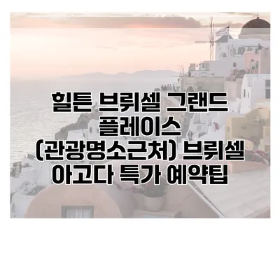 힐튼 브뤼셀 그랜드 플레이스 (관광명소근처) 브뤼셀 아고다 특가 예약팁