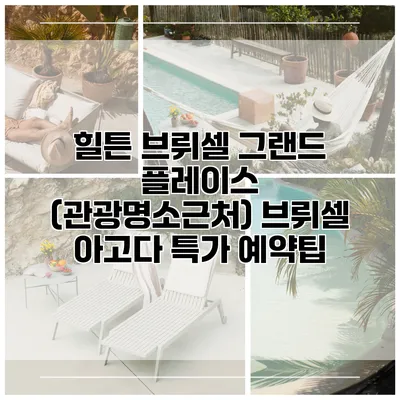 힐튼 브뤼셀 그랜드 플레이스 (관광명소근처) 브뤼셀 아고다 특가 예약팁