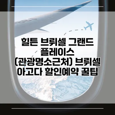 힐튼 브뤼셀 그랜드 플레이스 (관광명소근처) 브뤼셀 아고다 할인예약 꿀팁