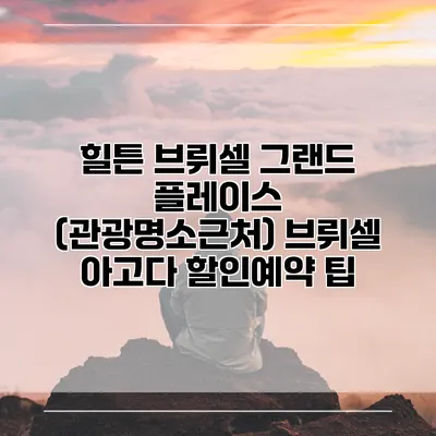 힐튼 브뤼셀 그랜드 플레이스 (관광명소근처) 브뤼셀 아고다 할인예약 팁