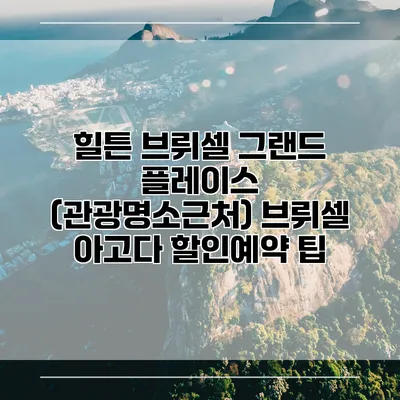 힐튼 브뤼셀 그랜드 플레이스 (관광명소근처) 브뤼셀 아고다 할인예약 팁