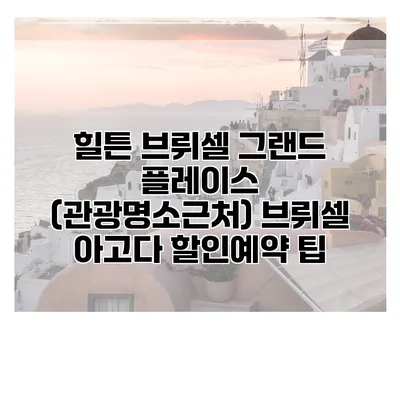 힐튼 브뤼셀 그랜드 플레이스 (관광명소근처) 브뤼셀 아고다 할인예약 팁